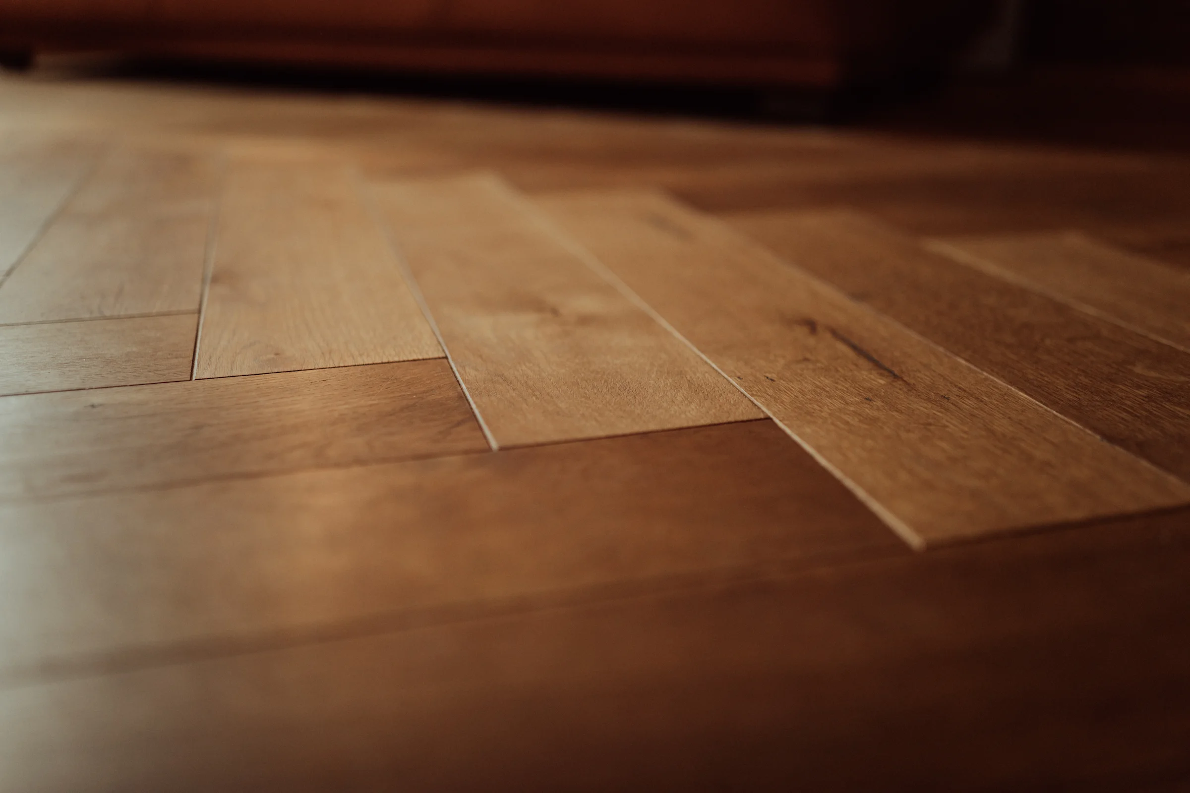 Brown wood parquet flooring in interior design
